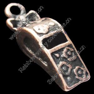 Pendant, Zinc Alloy Jewelry Findings, Lead-free, 16x6mm, Sold by Bag