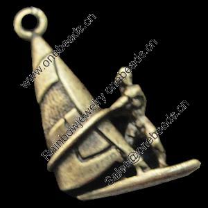 Pendant, Zinc Alloy Jewelry Findings, Lead-free, 20x16mm, Sold by Bag
