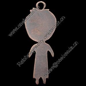 Pendant, Zinc Alloy Jewelry Findings, Lead-free, 42x18mm, Sold by Bag