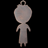 Pendant, Zinc Alloy Jewelry Findings, Lead-free, 42x18mm, Sold by Bag