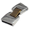 Clasps, Zinc Alloy Jewelry Findings Lead-free, 18x41mm, Hole:15x2mm, Sold by Bag 