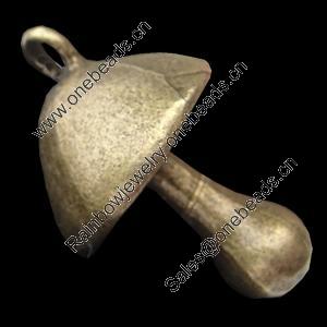 Pendant, Zinc Alloy Jewelry Findings, Lead-free, mushroom 27x19mm, Sold by Bag