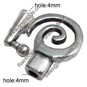 Clasps, Zinc Alloy Jewelry Findings Lead-free,20x27mm, 11x15mm Hole:4mm, Sold by KG