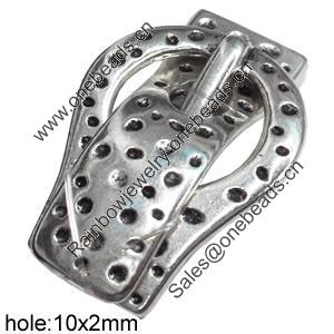 Clasps, Zinc Alloy Jewelry Findings Lead-free, 28x45mm, Hole:10x2mm, Sold by KG