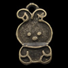Pendant, Zinc Alloy Jewelry Findings, Lead-free, Animal 14x9mm, Sold by Bag