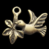 Pendant, Zinc Alloy Jewelry Findings, Lead-free, Animal 13x21mm, Sold by Bag