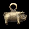Pendant, Zinc Alloy Jewelry Findings, Lead-free, Animal 8x13mm, Sold by Bag