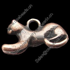 Pendant, Zinc Alloy Jewelry Findings, Lead-free, Animal 11x19mm, Sold by Bag
