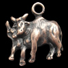 Pendant, Zinc Alloy Jewelry Findings, Lead-free, Animal 15x16mm, Sold by Bag
