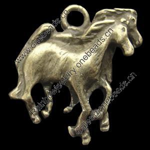 Pendant, Zinc Alloy Jewelry Findings, Lead-free, Animal 19x15mm, Sold by Bag
