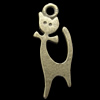 Pendant, Zinc Alloy Jewelry Findings, Lead-free, Animal 24x10mm, Sold by Bag