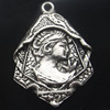 Pendant, Zinc Alloy Jewelry Findings, Lead-free, Cameos 27x33mm, Sold by Bag