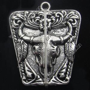 Pendant, Zinc Alloy Jewelry Findings, Lead-free, Cameos 31x32mm, Sold by Bag