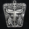 Pendant, Zinc Alloy Jewelry Findings, Lead-free, Cameos 31x32mm, Sold by Bag