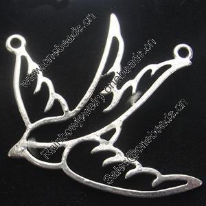 Pendant, Zinc Alloy Jewelry Findings, Lead-free, Animal 40x44mm, Sold by Bag