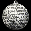 Pendant, Zinc Alloy Jewelry Findings, Lead-free, Flat Round 34mm, Sold by Bag