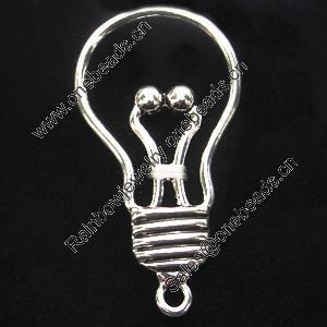 Pendant, Zinc Alloy Jewelry Findings, Lead-free, bulb 20x38mm, Sold by Bag