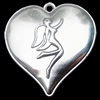 Pendant, Zinc Alloy Jewelry Findings, Lead-free & Nickel-free, antique silver 42x44mm, Sold by PC