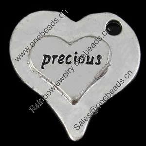 A Grade, Zinc Alloy Jewelry Pendant, Lead-free & Nickel-free, 26x26.5x2mm, Sold by PC