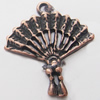 Pendant, Zinc Alloy Jewelry Findings, Lead-free, fan 19x20mm, Sold by Bag