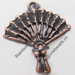 Pendant, Zinc Alloy Jewelry Findings, Lead-free, fan 19x20mm, Sold by Bag