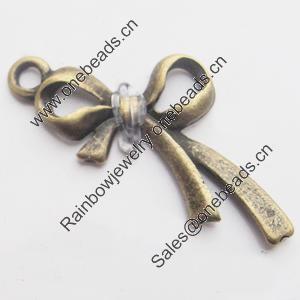Pendant, Zinc Alloy Jewelry Findings, Lead-free, knot 18x20mm, Sold by Bag