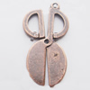 Pendant, Zinc Alloy Jewelry Findings, Lead-free, scissors 34x19mm, Sold by Bag