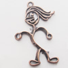 Pendant, Zinc Alloy Jewelry Findings, Lead-free, girl 39x29mm, Sold by Bag
