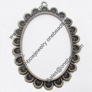 Pendant, Zinc Alloy Jewelry Findings, Lead-free, 55x49mm, Sold by PC