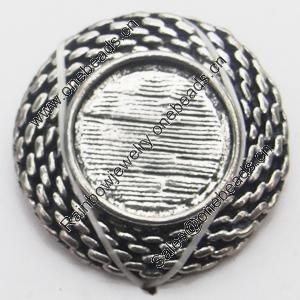 Pendant settings, Zinc Alloy Jewelry Findings, Lead-free, 22mm, 12mm, Sold by Bag