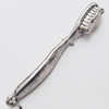 Pendant, Zinc Alloy Jewelry Findings, Lead-free, Toothbrush 48x5mm, Sold by Bag