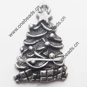 Pendant, Zinc Alloy Jewelry Findings, Lead-free, Tree 25x16mm, Sold by Bag