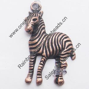 Pendant, Zinc Alloy Jewelry Findings, Lead-free, Animal 26x18mm, Sold by Bag