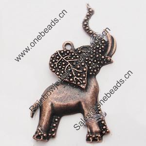 Pendant, Zinc Alloy Jewelry Findings, Lead-free, Animal 53x29mm, Sold by Bag