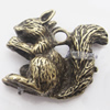 Pendant, Zinc Alloy Jewelry Findings, Lead-free, Animal 30x35mm, Sold by Bag