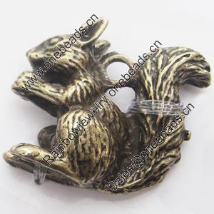 Pendant, Zinc Alloy Jewelry Findings, Lead-free, Animal 30x35mm, Sold by Bag