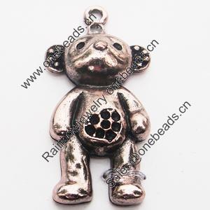 Pendant, Zinc Alloy Jewelry Findings, Lead-free, Animal 41x23mm, Sold by PC