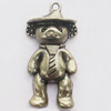Pendant, Zinc Alloy Jewelry Findings, Lead-free, Animal 59x38mm, Sold by PC