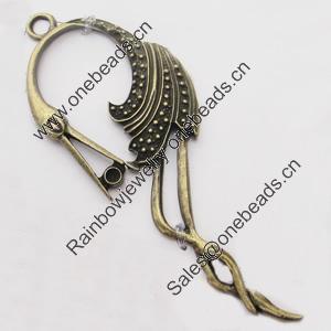 Pendant, Zinc Alloy Jewelry Findings, Lead-free, Animal 89x36mm, Sold by Bag