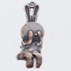 Pendant, Zinc Alloy Jewelry Findings, Lead-free, Animal 33x13mm, Sold by Bag