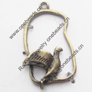 Pendant, Zinc Alloy Jewelry Findings, Lead-free, Animal 26x16mm, Sold by Bag