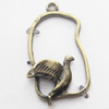 Pendant, Zinc Alloy Jewelry Findings, Lead-free, Animal 26x16mm, Sold by Bag