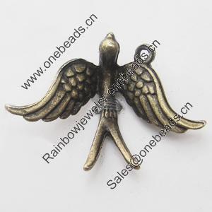 Pendant, Zinc Alloy Jewelry Findings, Lead-free, Animal 23x31mm, Sold by Bag