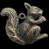 Pendant, Zinc Alloy Jewelry Findings, Lead-free, Animal 32x32mm, Sold by PC