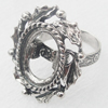 Finger ring Settings, A Grade, zinc alloy setting with copper ring, Nickel-free $ Lead-free,Adjustable, Sold by PC 