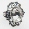 Finger ring Settings, A Grade, zinc alloy setting with copper ring, Nickel-free $ Lead-free,Adjustable, Sold by PC 