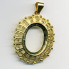 Zinc Alloy Jewelry Pendants, Nickel-free & Lead-free, A grade, Outside diameter:32x42mm, Interior diameter:19x25mm, Sold