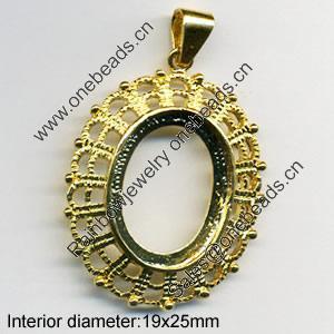 Zinc Alloy Jewelry Pendants, Nickel-free & Lead-free, A grade, Outside diameter:32x42mm, Interior diameter:19x25mm, Sold