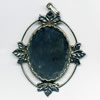 Zinc Alloy Jewelry Pendants, Nickel-free & Lead-free, A grade, Outside diameter:56x68mm, Interior diameter:30x40mm, Sold
