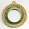 Zinc Alloy Jewelry Pendants, Nickel-free & Lead-free, A grade, Outside diameter:47x51mm, Interior diameter:36mm, Sold by